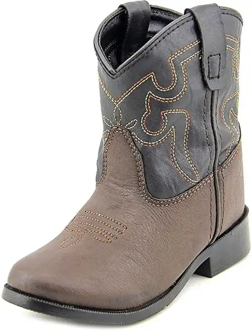 smoky mountain 男孩蛇印花牛仔靴圆头