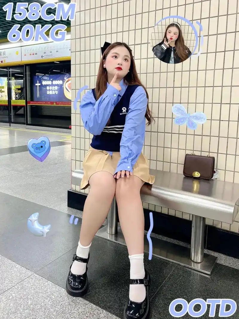 158/120斤微胖甜心穿搭法式风03.#图文伙伴计划 跟着 - 抖音