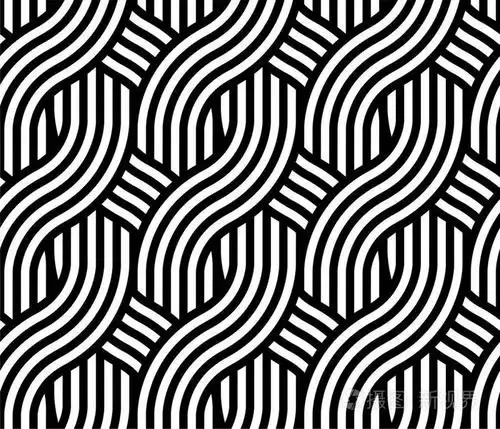 柳条平行条纹线纹理.扭曲的无缝矢量模式