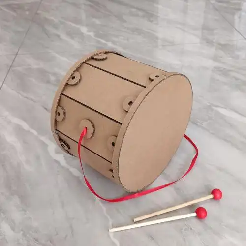 自制乐器手工材料 diy自制乐器废物利用幼儿园玩教具手工制作大鼓材料