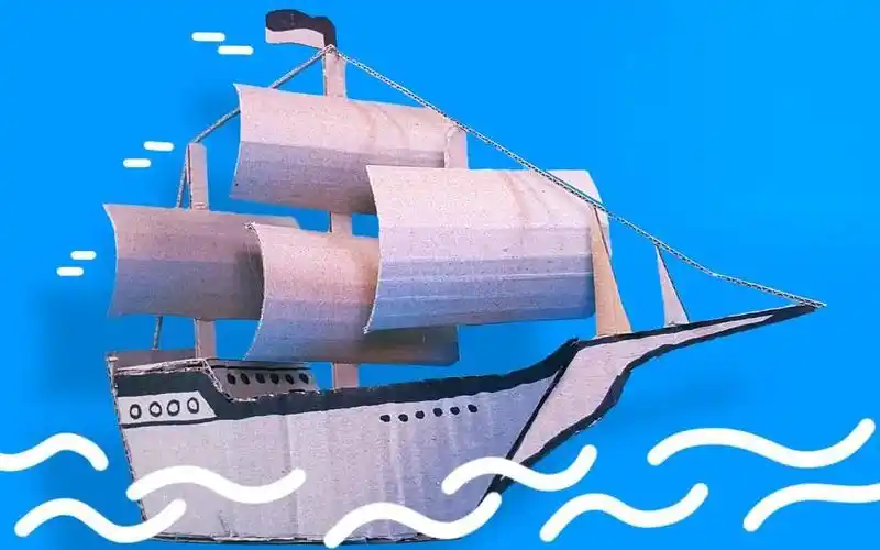 今天我们来制作一艘硬纸板帆船!