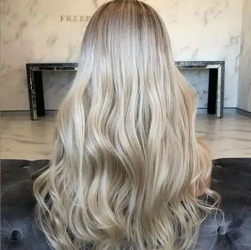 1b 613 灰金发人发全蕾丝假发与婴儿头发为性感女性 - buy 灰金色人发