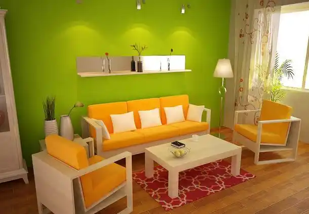 田园风格客厅墙面颜色装修效果图