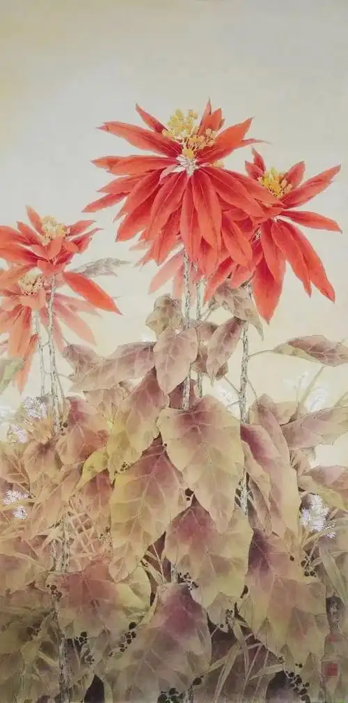 林永潮的工笔花鸟画,可以上溯至两宋的院体画!