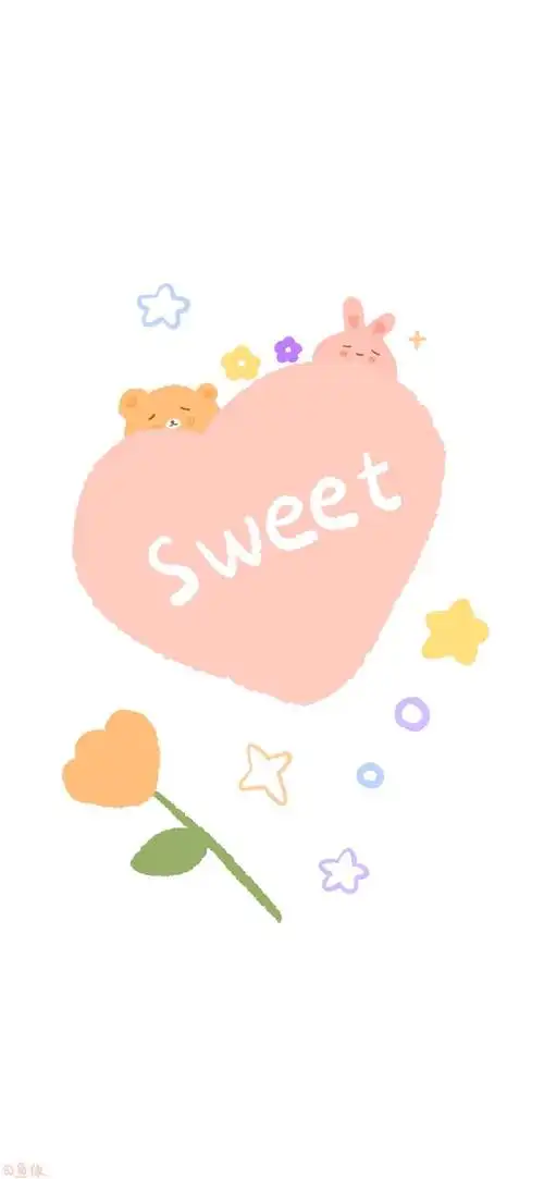 可爱插画全面屏手机壁纸