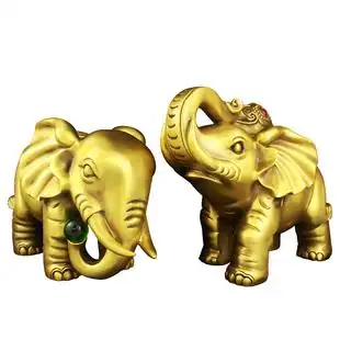 纯铜大象小号财运黄铜风水吉祥如意摆件 原价88元 现价88元包邮抢购