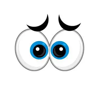 黑眼圈卡通卡通眼睛插图关闭照片