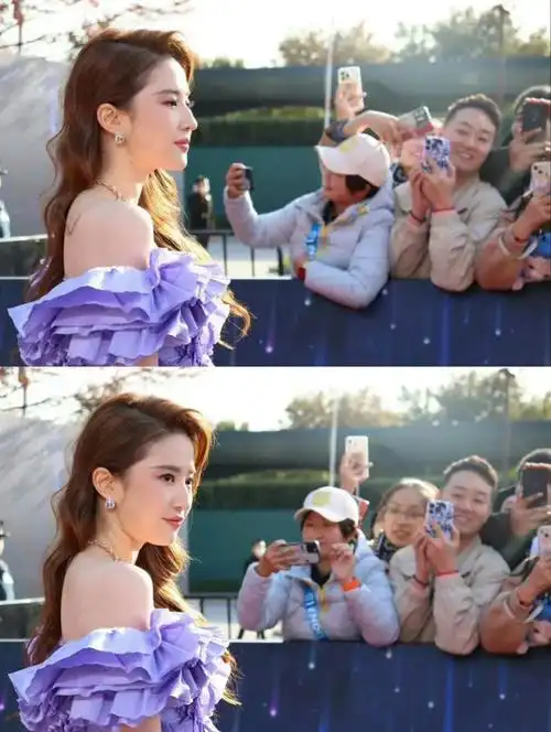 迪士尼红毯周深可爱张靓颖优雅于适黑马王子刘亦菲紫色女王