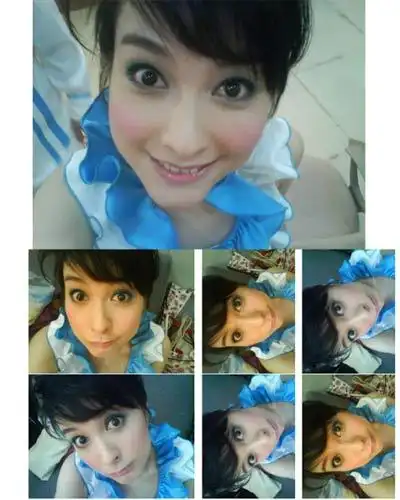 吴昕稍显落后哦 抿嘴的小萝莉更可爱啦 吴昕搞怪可爱表情一箩筐 好