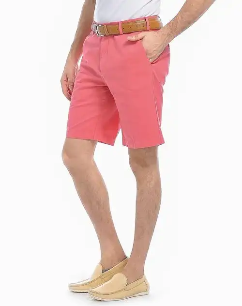 纯棉休闲 男款粉红色休闲短裤