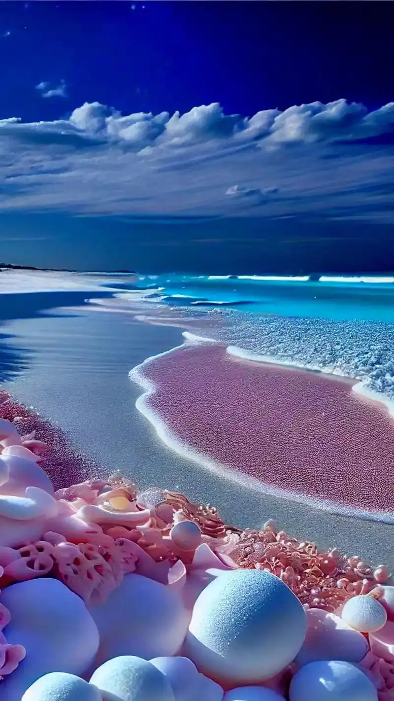 唯美意境 带上你们的朋友一起到海边来捡贝壳吧#海边贝壳 # - 兑趑