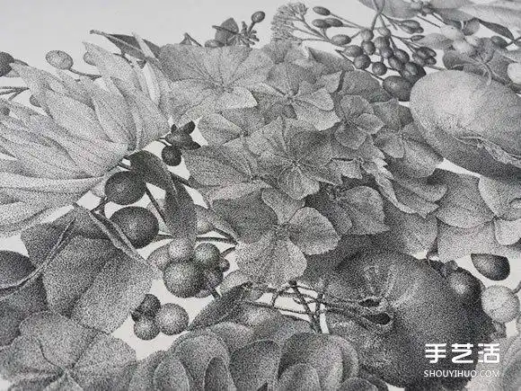 用时超300小时700万个点组成的点画作品图片