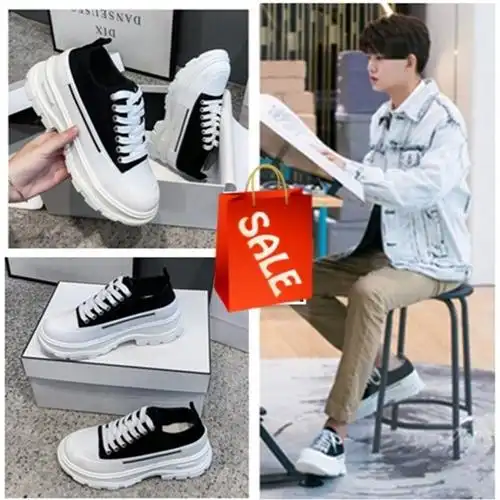 乌鸦小姐与蜥蜴先生刘宇任嘉伦顾川同款帆布2021小白鞋子松糕厚底