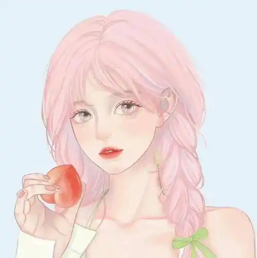 甜酷系手绘女生头像_微信_壁纸_后腿