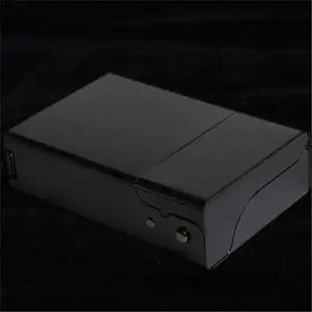 自动弹盖烟盒装软包20支超薄便携铝合金男香菸盒创意个性定制黑色