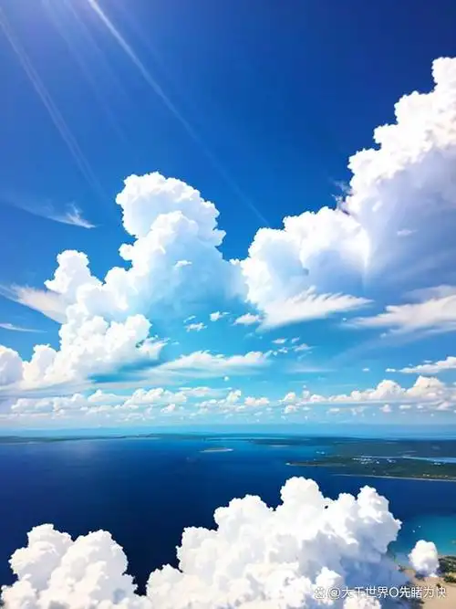 蓝天白云夏日晴空