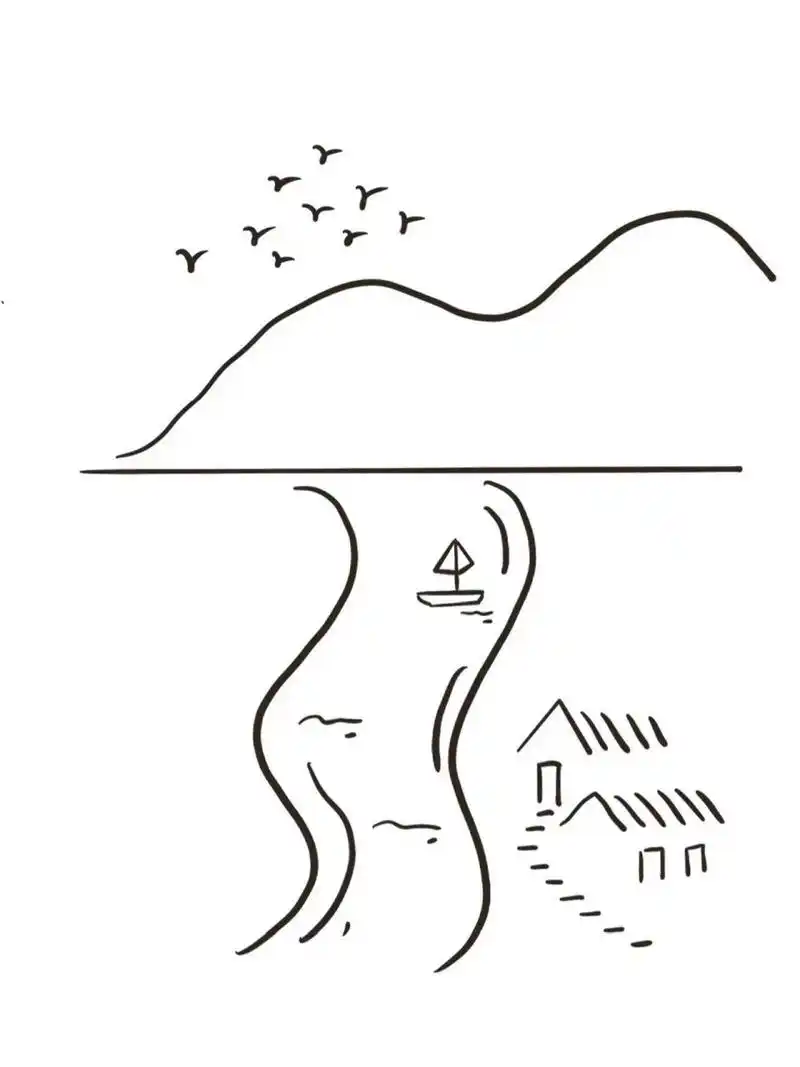 儿童简笔画-山水风景     @艺术薯 @小红书创作学院