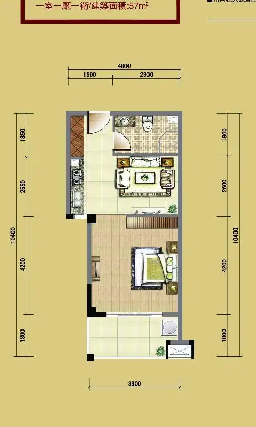 `请大侠们帮帮忙呀谢谢了 两间卧室一个客厅 我想改成两间卧室一个