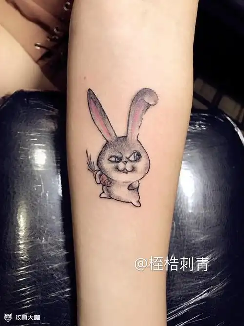 小兔子_纹身图案手稿图片_郑文彬的纹身作品集