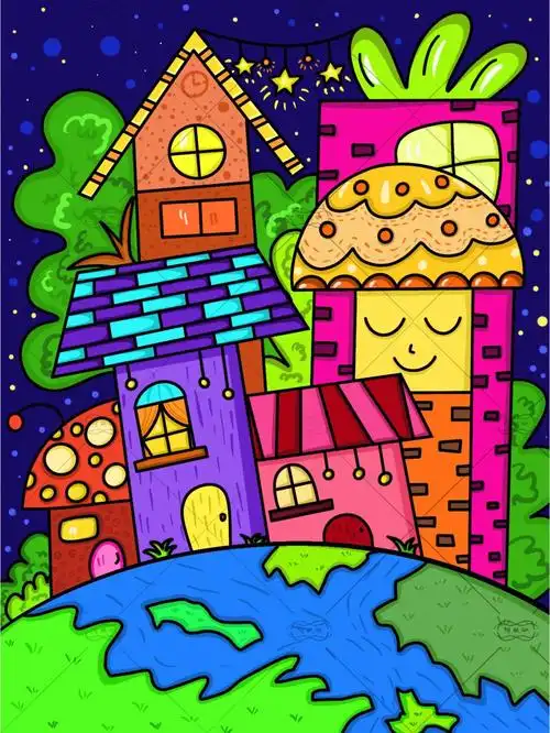 12岁小朋友每周更新少儿美术教程,图片作品和视频教程均有,一起来画画