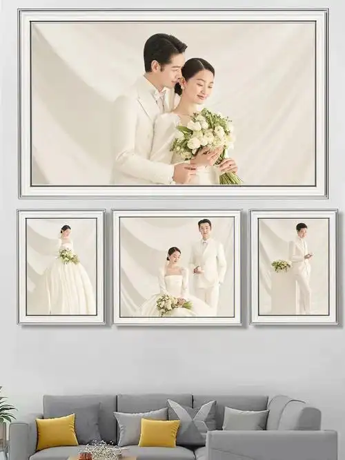 婚纱照拍成这样78做成相框真的很难不爱