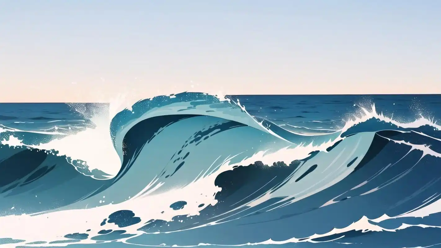 78 亲们,想不想给你的平板换上一款超级可爱的海浪壁纸呢?