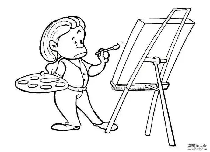 画家简笔画图片