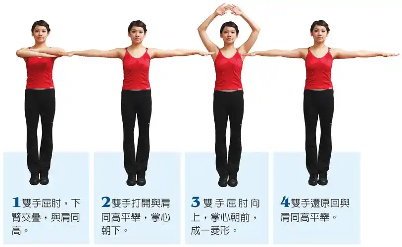 基本技术  从事有氧舞蹈时,为避免运动伤害的发生,运动顺序必须遵照