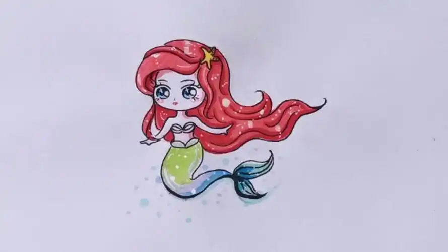 绘画美人鱼公主,简单易学,有喜欢的就跟着我一起画吧