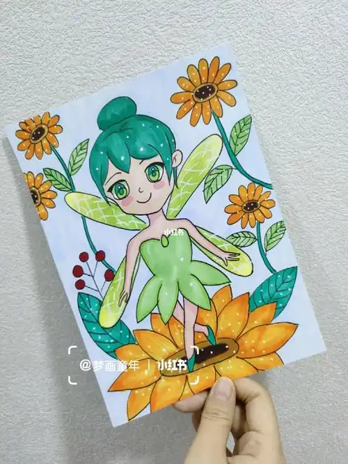 画风都变了#花仙子  #花仙子简笔画  #卡通小女孩  #卡通人物简笔画