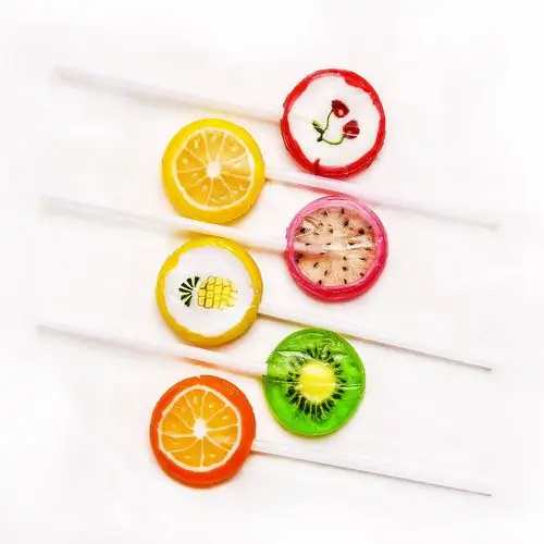 可爱创意宝宝儿童水果果味切片棒棒糖零食小礼糖果