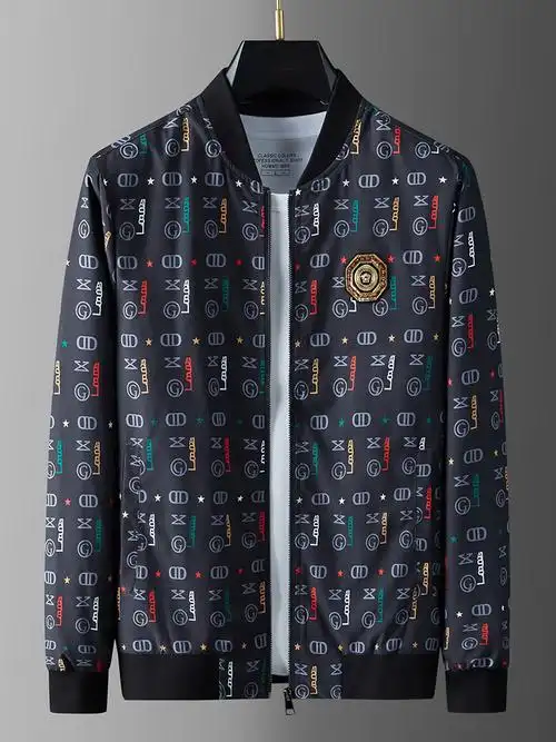 奢侈品大牌酷奇尚古驰正品cucci蓝色夹克男外套秋装棒球服双g印花