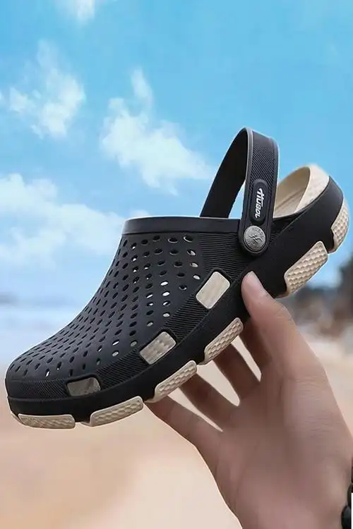 洞洞鞋男士2019外穿拖鞋男夏室外潮流包头凉鞋防滑软底沙滩鞋