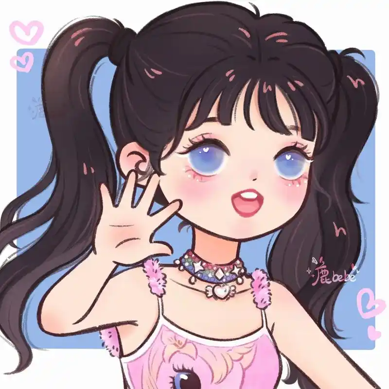 虞书欣 手绘可爱q版头像.欣欣这个造型好甜好可爱～99画一 - 抖音