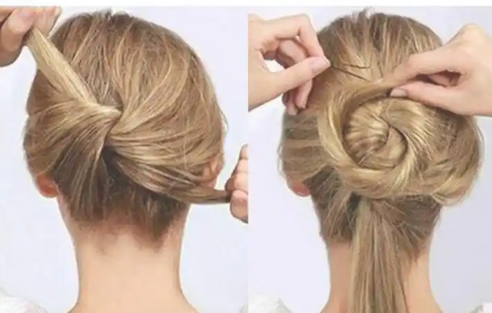 低位盘发如何扎 女生减龄低位盘发图解_造型方法_西子美发网