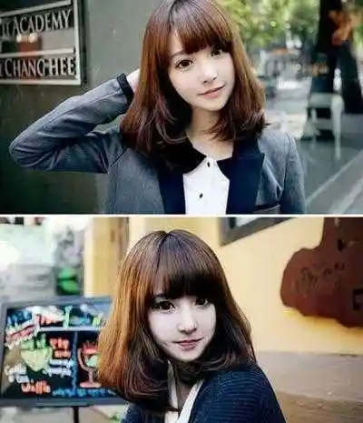 秋季最cute短发梨花头发型图片