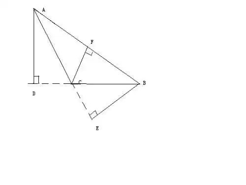 钝角三角形的三条高怎么画