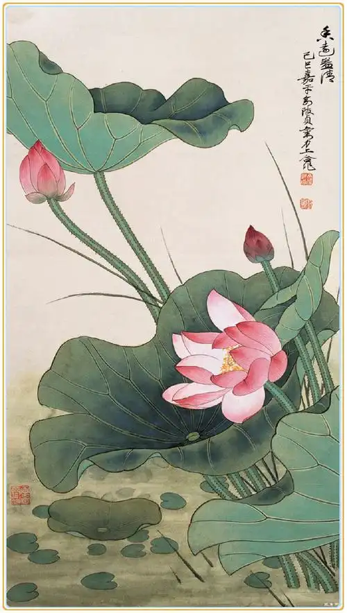 [转载]国画欣赏——俞致贞的工笔荷花欣赏