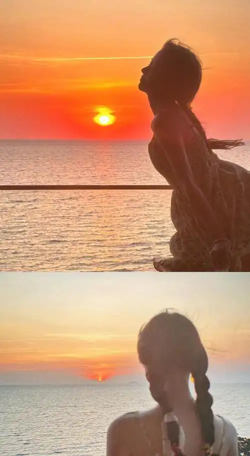 阳春三月, 鞠婧祎海边写真, 美美哒!