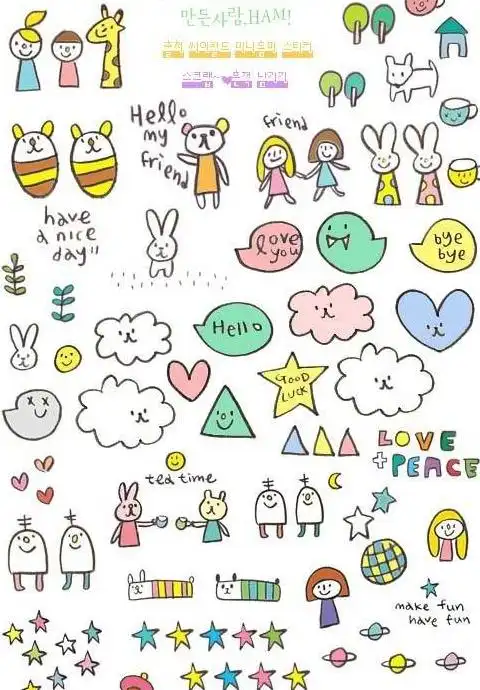 装饰物的简笔画【装饰物简笔画小清新】