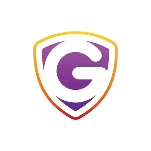 黄色紫色字母g盾牌矢量logo素材设计