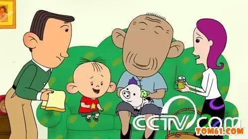 大耳朵图图的一家的全家福简笔画