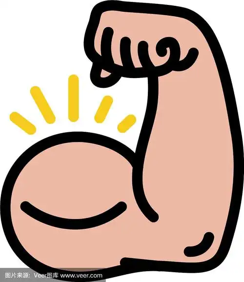 强壮的健美者二头肌伸缩臂图标