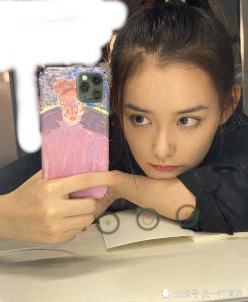 蒋依依晒"纯素颜"自拍照,看到镜子中的她,19岁的颜值很真实