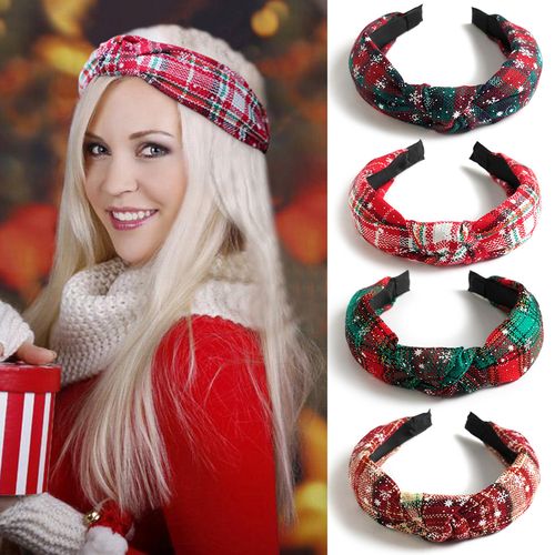 欧美圣诞发箍秋冬发窟女士头箍圣诞节头扣压花发夹圣诞节发饰头饰