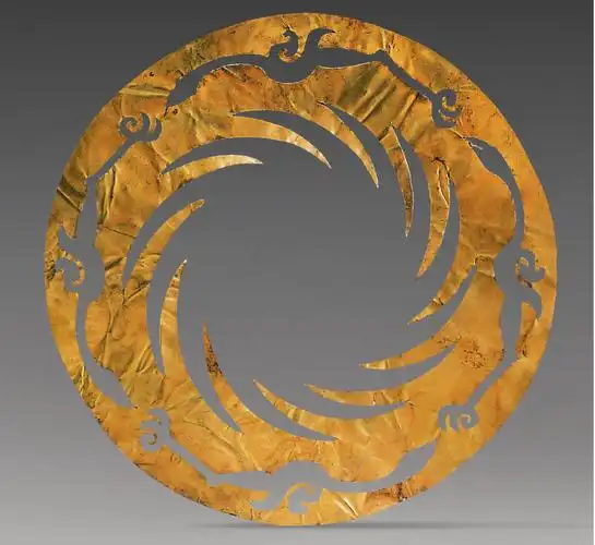 金沙遗址出土太阳神鸟金箔