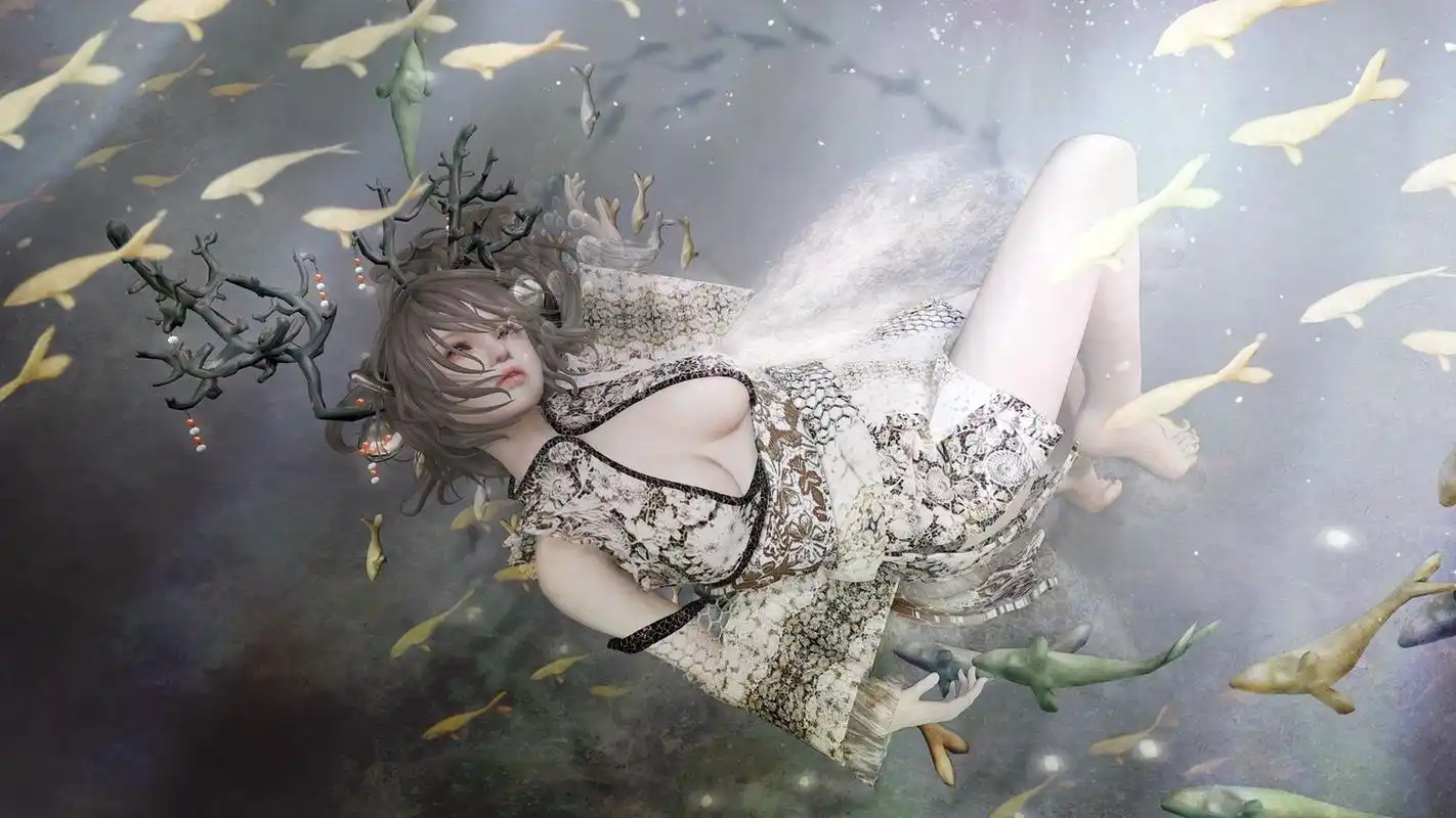 唯美3d手绘美女图片高清电脑桌面壁纸