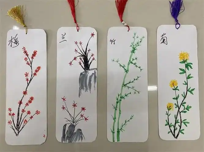 亳州市第四小学设计绿书签同修君子风