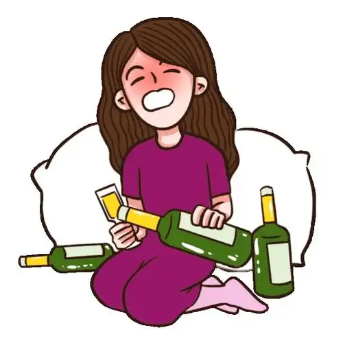 女孩失恋醉酒喝醉动图gif