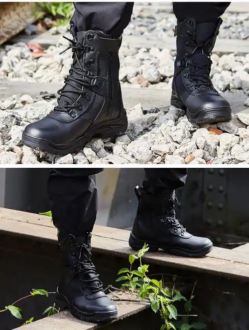 沙色男士军靴质量特种部队战术沙漠作战军靴
